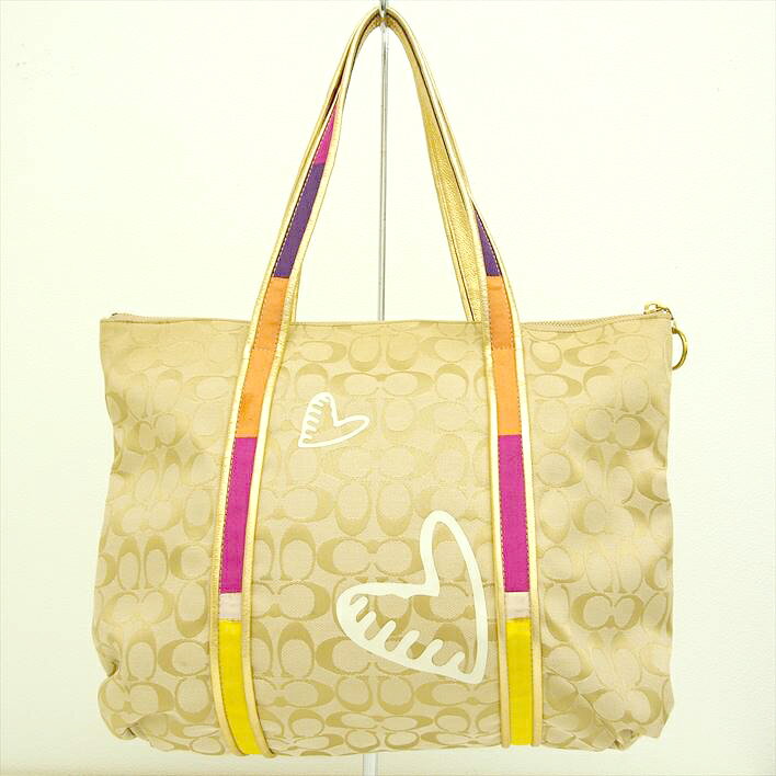 【12/26までP5倍】COACHコーチシグネチャーショルダーバッグ【中古】