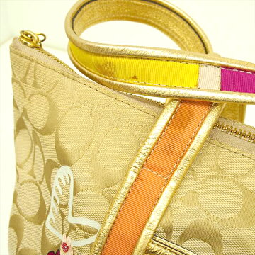 【12/26までP5倍】COACHコーチシグネチャーショルダーバッグ【中古】