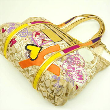 【12/26までP5倍】COACHコーチシグネチャーショルダーバッグ【中古】