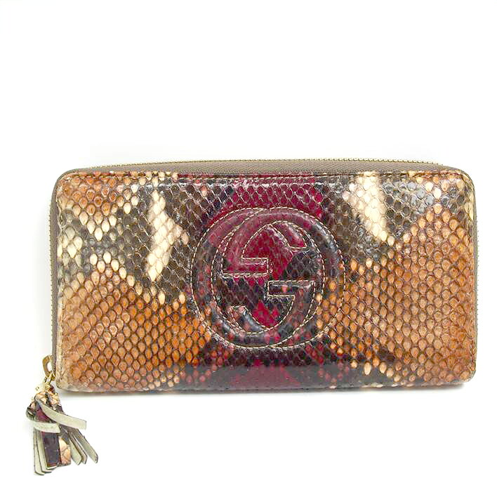 GUCCIグッチソーホーパイソンロングウォレット【中古】