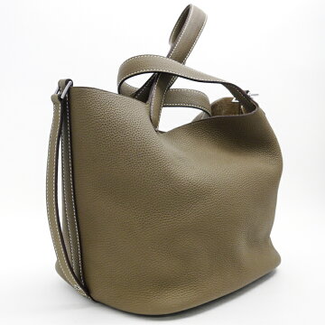 HERMESエルメスハンドバッグピコタンロックMMレザー【美品】【中古】