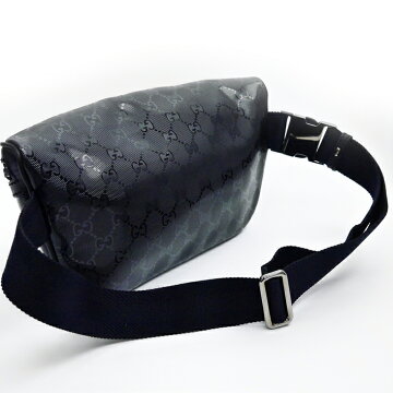 GUCCIグッチウエストポーチ/ボディバッグGGインプリメボディバッグ233269PVC/レザー【美品】【中古】