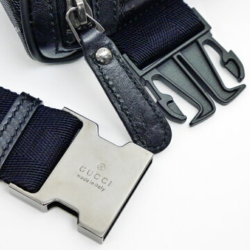 GUCCIグッチウエストポーチ/ボディバッグGGインプリメボディバッグ233269PVC/レザー【美品】【中古】