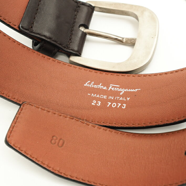 【準備中】SalvatoreFerragamoサルヴァトーレ・フェラガモベルトガンチーニデザインベルトレザー【中古】