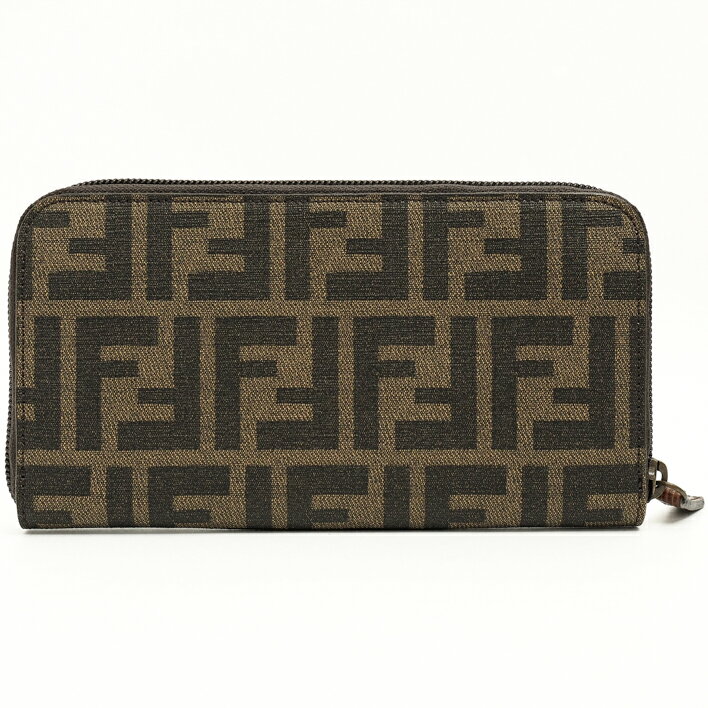 【準備中】FENDIフェンディ長財布ズッカラウンドジップロングウォレット8M002400VREF0BTRレザー【美品】【中古】