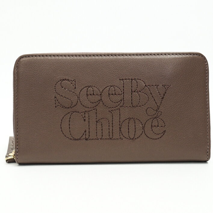 【準備中】SEEBYCHLOEシーバイクロエ長財布ロゴステッチラウンドジップロングウォレット9P7445レザー【美品】【中古】