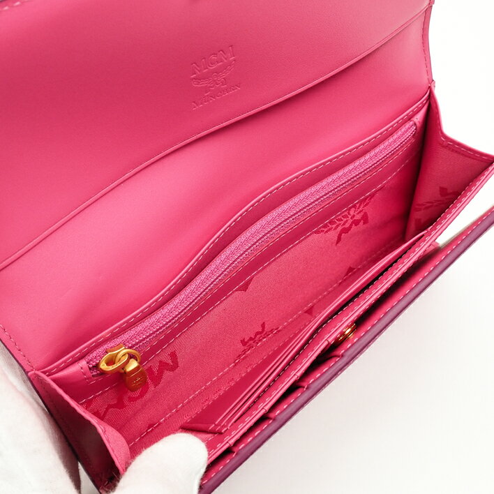 【準備中】MCMエムシーエム長財布リボンポイントロングウォレットレザー【新品・未使用品】【中古】