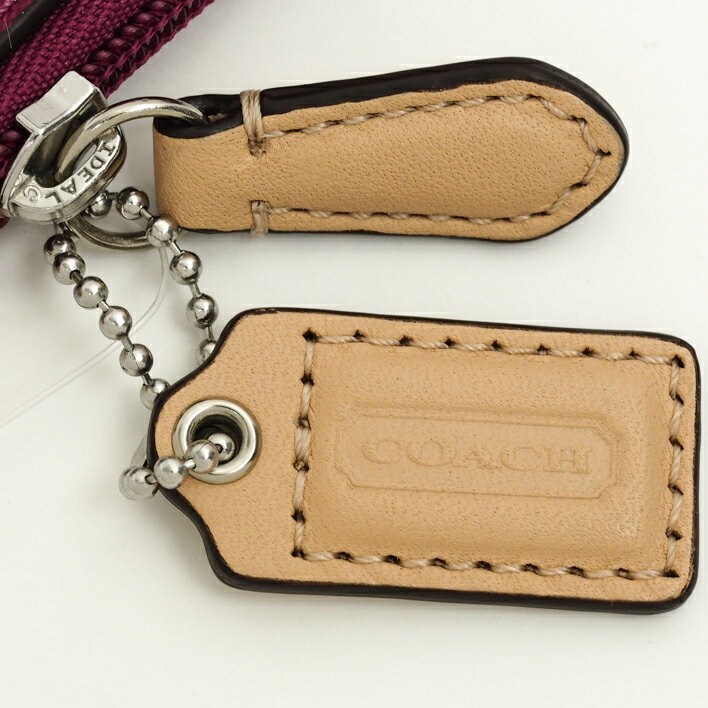 【美品】COACHコーチペイトンドリームCラージテックポーチシグネチャーF67516コーティングキャンバスレディースバッグアクセサリーポーチ【中古】