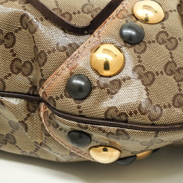 【美品】GUCCIグッチバブーシュカ207300コーティングGGキャンバス×レザー×スエードレディースバッグショルダーバッグ【中古】