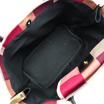 [Almost New] Burberry Burberry Blue Label Crest Bridge Canvas × Leather Women's Bag Handbag [Pre]