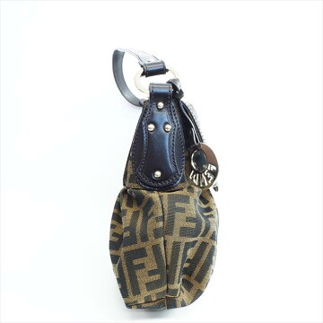 【ほぼ新品】FENDIフェンディズッカ柄ハンドバッグキャンバス×レザーレディースバッグハンドバッグ【中古】