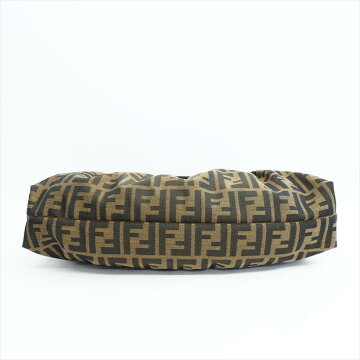 【ほぼ新品】FENDIフェンディズッカ柄ハンドバッグキャンバス×レザーレディースバッグハンドバッグ【中古】