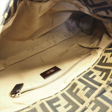 【ほぼ新品】FENDIフェンディズッカ柄ハンドバッグキャンバス×レザーレディースバッグハンドバッグ【中古】