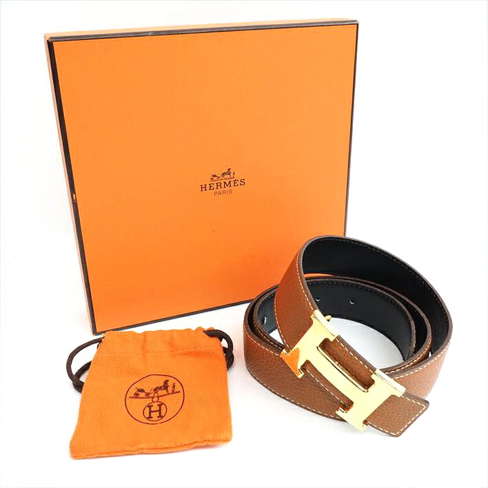 HERMESエルメスHベルトコンスタンスリバーシブルレザーブランド雑貨メンズベルト【中古】