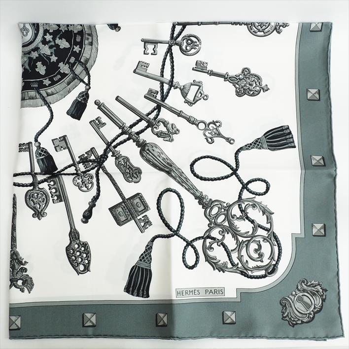 [Almost new] HERMES HERMESLE · Kurekare 90 silk brand miscellaneous goods women's scarf [pre]