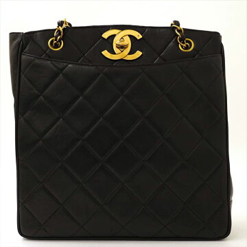 CHANELシャネルチェーントートマトラッセラムスキンレディースバッグトートバッグ【中古】