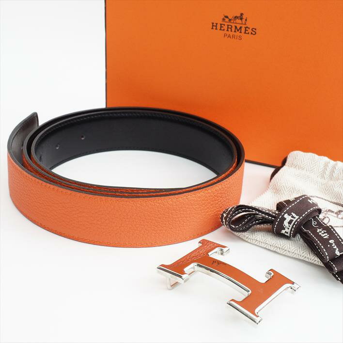 【ほぼ新品】HERMESエルメスHベルト90コンスタンスリバーシブルカーフレザーブランド雑貨メンズベルト【中古】
