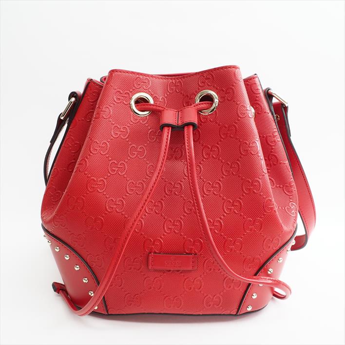 【ほぼ新品】GUCCIグッチ354229レザーレディースバッグショルダーバッグ【中古】