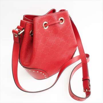 【ほぼ新品】GUCCIグッチ354229レザーレディースバッグショルダーバッグ【中古】