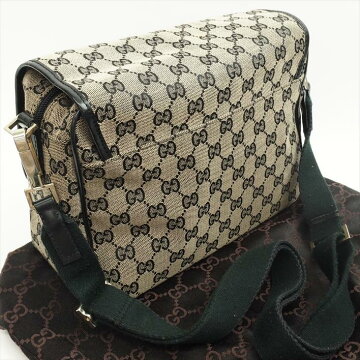 【美品】GUCCIグッチGGキャンバス019.0375GGキャンバス×レザーレディースバッグショルダーバッグ【中古】