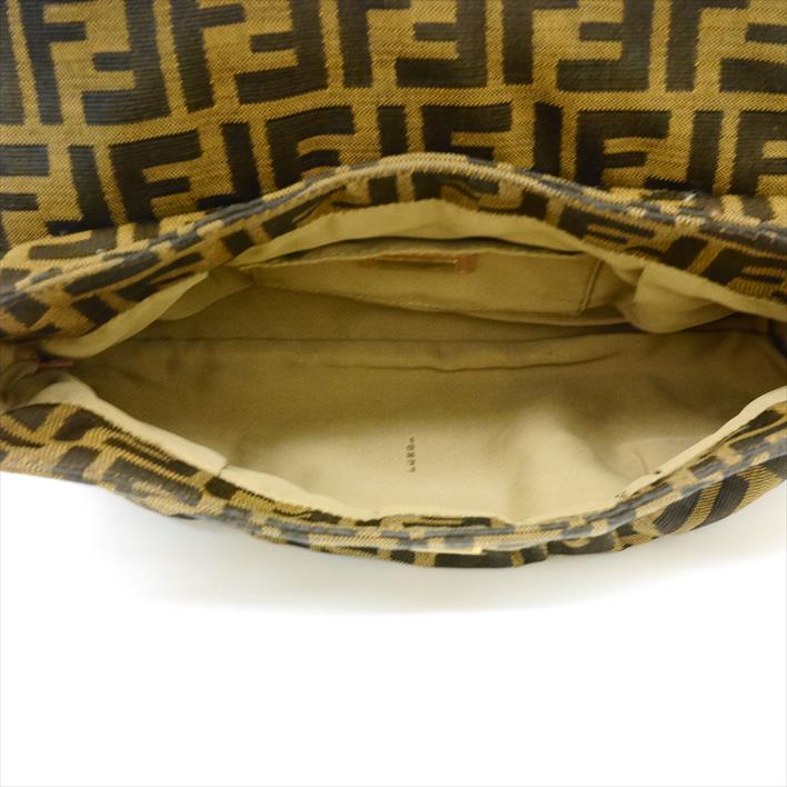 FENDI Fendi Zucca 8BR353-JWU canvas × leather ladies' bag shoulder bag [pre]