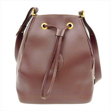 【美品】CARTIERカルティエマストラインレザーレディースバッグショルダーバッグ【中古】