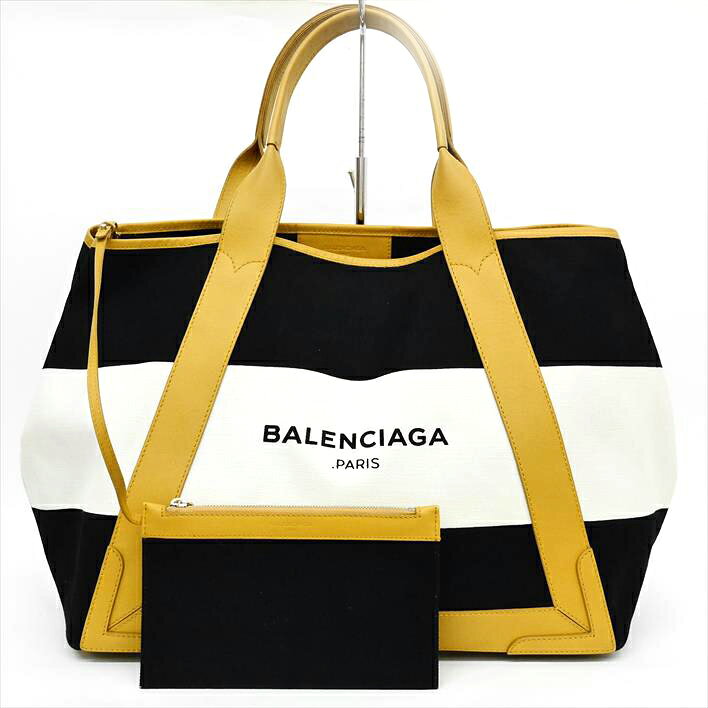 [美 品] BALENCIAGA Balenciaga Kabasutotopochi 3399361090D002123 Canvas × Leather Women's Bag Tote Bag [pre-owned]