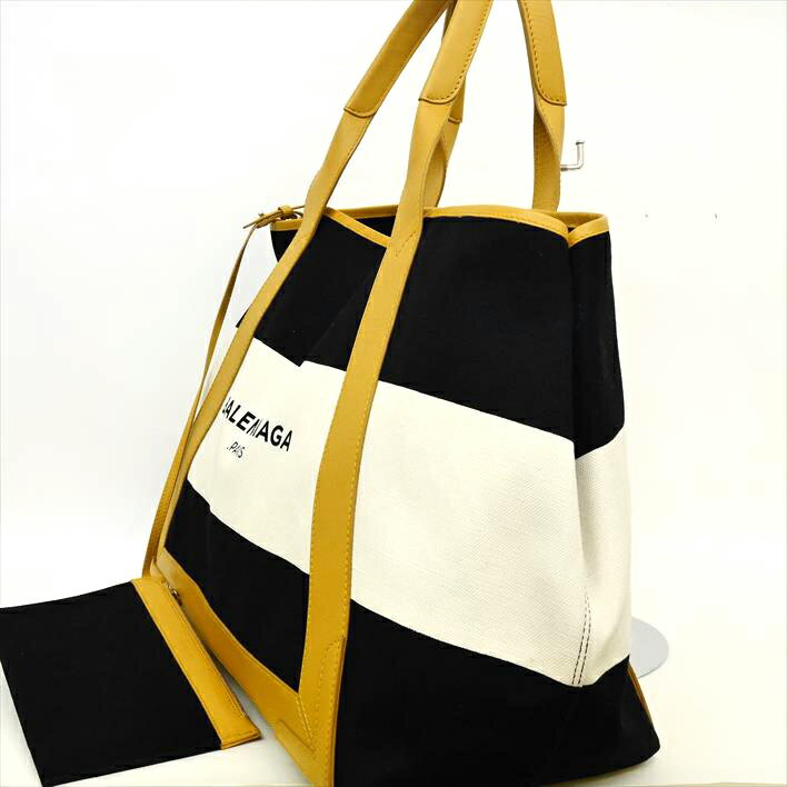 [美 品] BALENCIAGA Balenciaga Kabasutotopochi 3399361090D002123 Canvas × Leather Women's Bag Tote Bag [pre-owned]