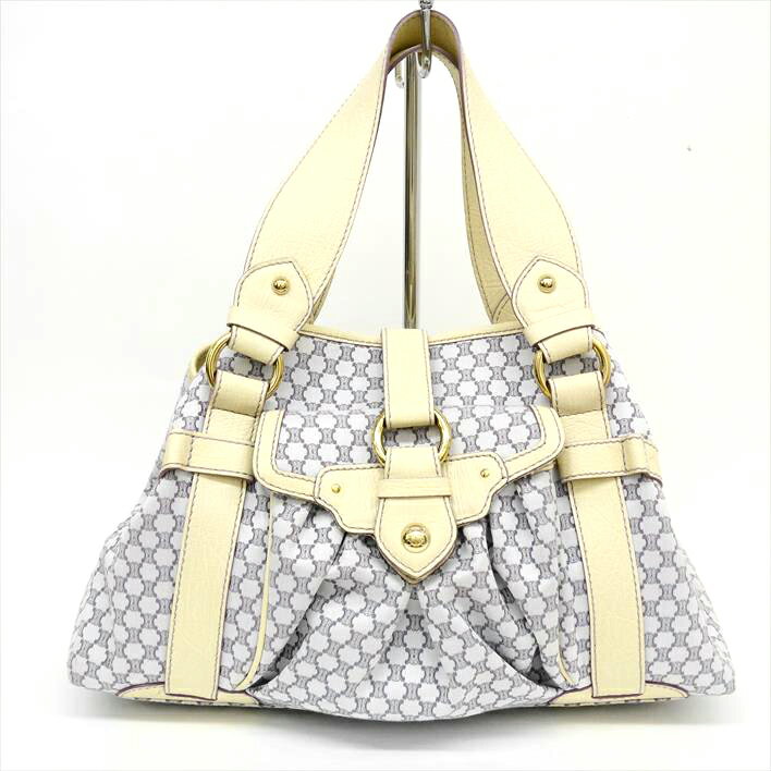 [Beauty goods] CELINE Celine pineapple SC-SA-1026 canvas × leather women's bag shoulder bag [pre]