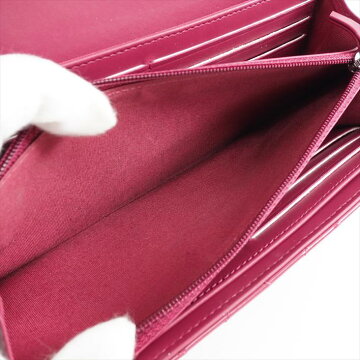 【美品】CHANELシャネルマトラッセエナメルレディース財布長財布(小銭入れあり)【中古】