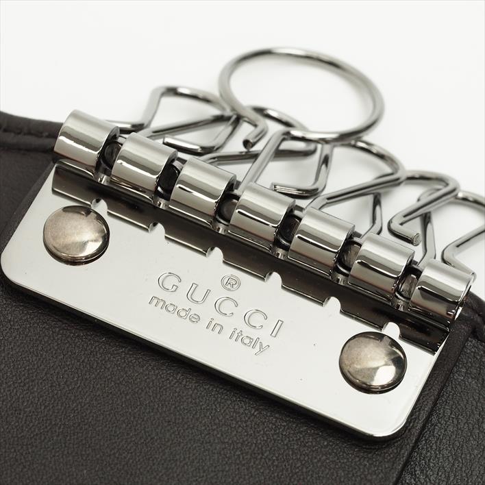 [Unused / Second-hand Goods] GUCCI 6 Gucci Web 138077 · 0959 GG Supreme Canvas × Leather Fashion Accessory Key Holder · Key Case 【Used】