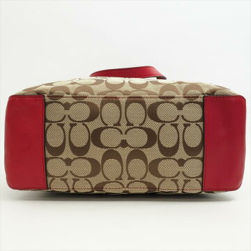 【美品】COACHコーチシグネチャーF36375シグネチャーキャンバス×レザーレディースバッグトートバッグ【中古】
