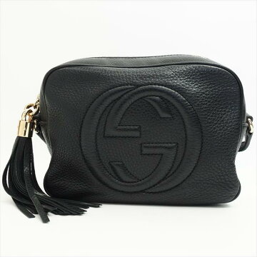 【美 品】 GUCCI Disco bag with Gucci fringe Soho 308364 · 498879 Calf leather ladies' bag shoulder bag 【pre-owned】