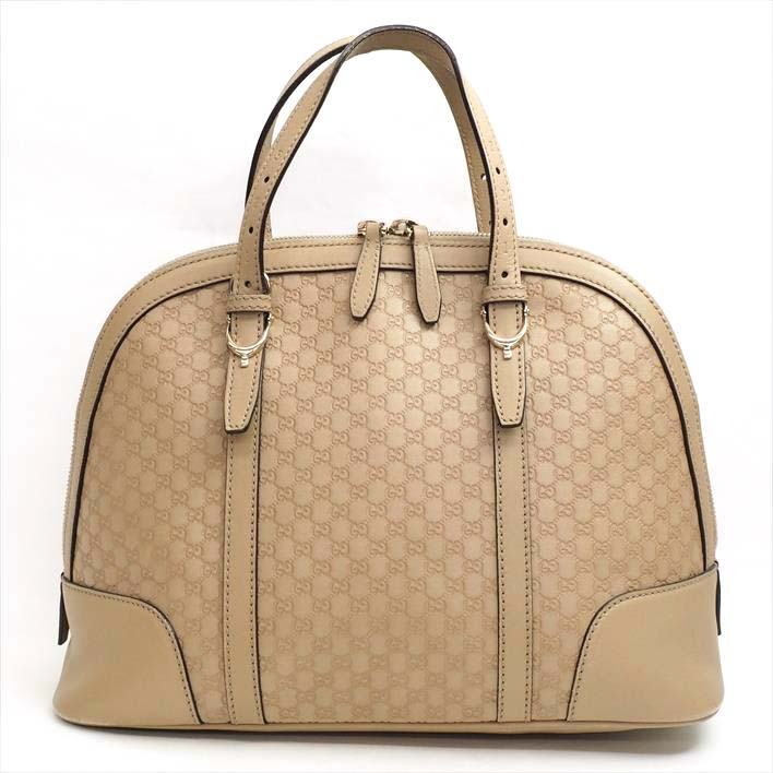 GUCCIグッチマイクログッチシマ309617・486628レザーレディースバッグハンドバッグ【中古】