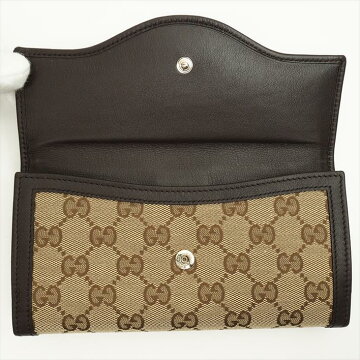 【未使用品・新古品】GUCCIグッチ232425・2149レザーレディース財布長財布(小銭入れあり)【中古】