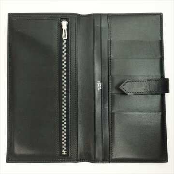 HERMESエルメスベアンレザーレディース財布長財布(小銭入れあり)【中古】