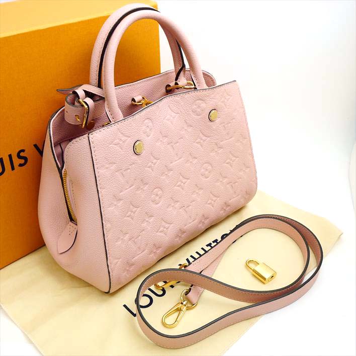【美品】LOUISVUITTONルイヴィトンモンテーニュBBモノグラム・アンプラントM43730モノグラム・アンプラントレザーレディースバッグハンドバッグ【中古】