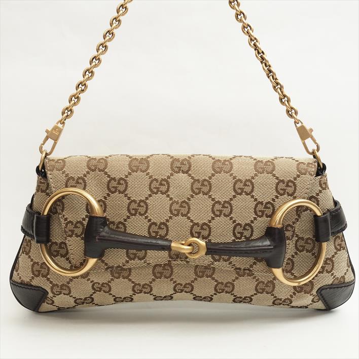GUCCI Gucci Horse Bit Chain Bag Clutch Bag Party Bag GG Campus 114923213317GG Campus x Leather Ladies' Bag Shoulder Bag [Pre]
