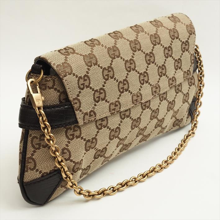 GUCCI Gucci Horse Bit Chain Bag Clutch Bag Party Bag GG Campus 114923213317GG Campus x Leather Ladies' Bag Shoulder Bag [Pre]