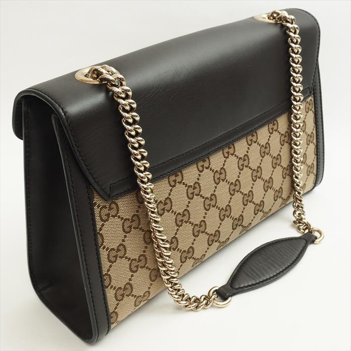 【美 品】 GUCCI Gucci Emily Chain Bag GG Campus 295402213317GG Campus × Leather Women's Bag Shoulder Bag [Pre-owned]