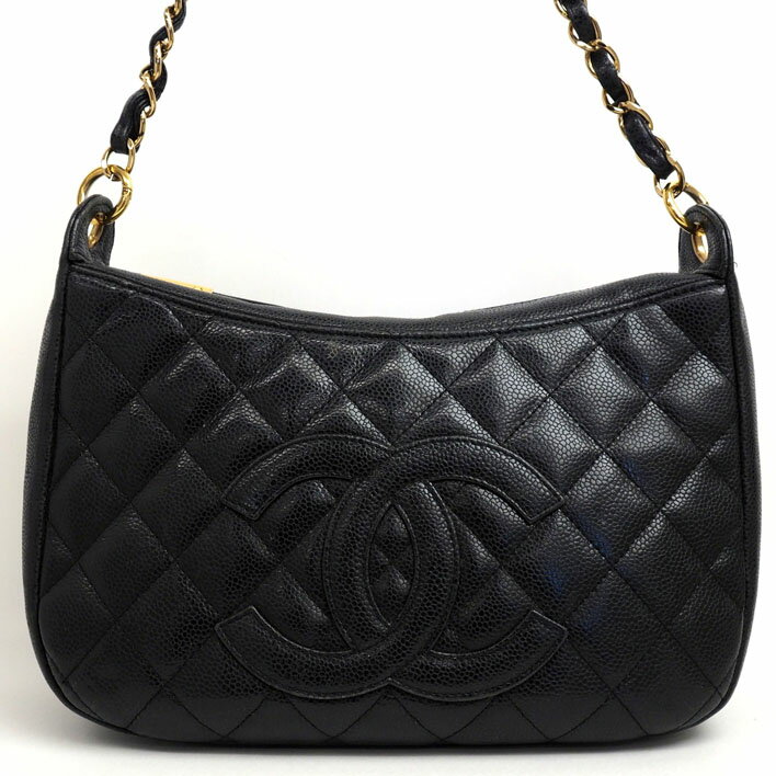 CHANEL Chanel Coco Mark One Shoulder Gold Chain Matrasse A 20993 Caviar Skin Women's Shoulder Bag [Pre]