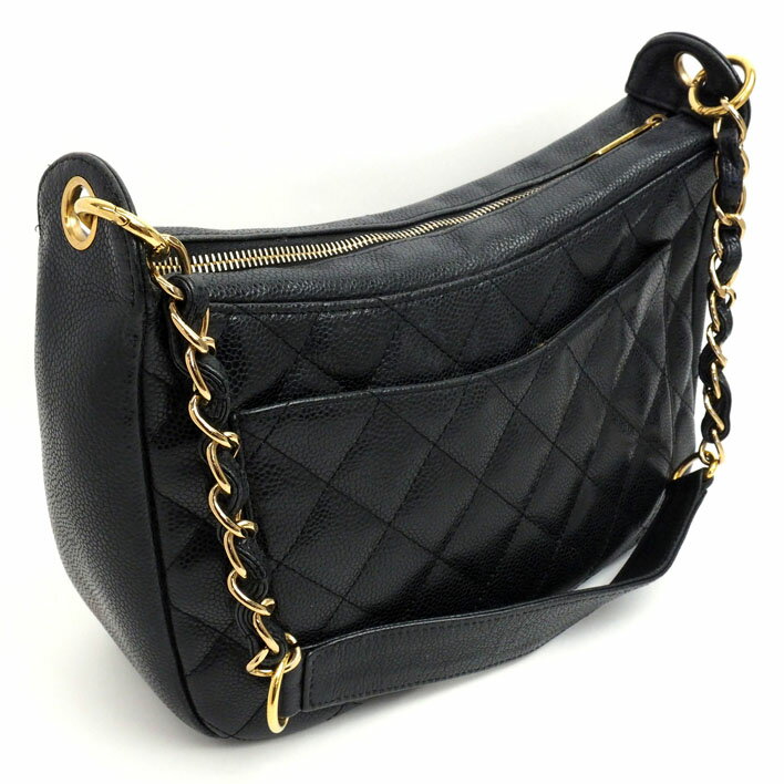 CHANEL Chanel Coco Mark One Shoulder Gold Chain Matrasse A 20993 Caviar Skin Women's Shoulder Bag [Pre]