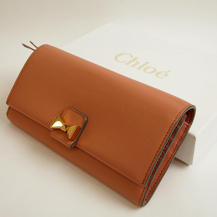 Chloeクロエポピー折りフラップ財布【中古】