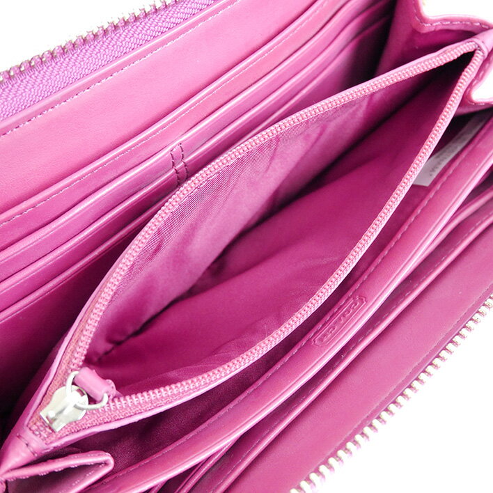 COACHコーチアウトラインシグネチャーアコーディオンジップアラウンド長財布財布F49469【中古】