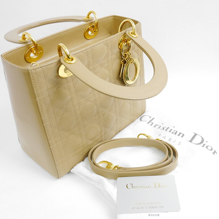 ChristianDiorディオールLADYDIOR2wayバッグハンドバッグ/ショルダーバッグCAL44551【中古】