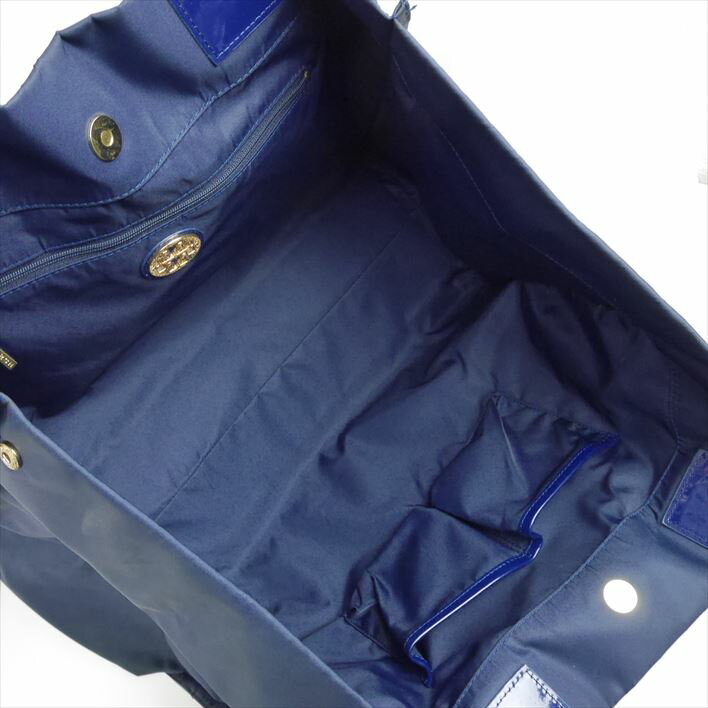 ToryBurchトリーバーチレザートートバックブルー