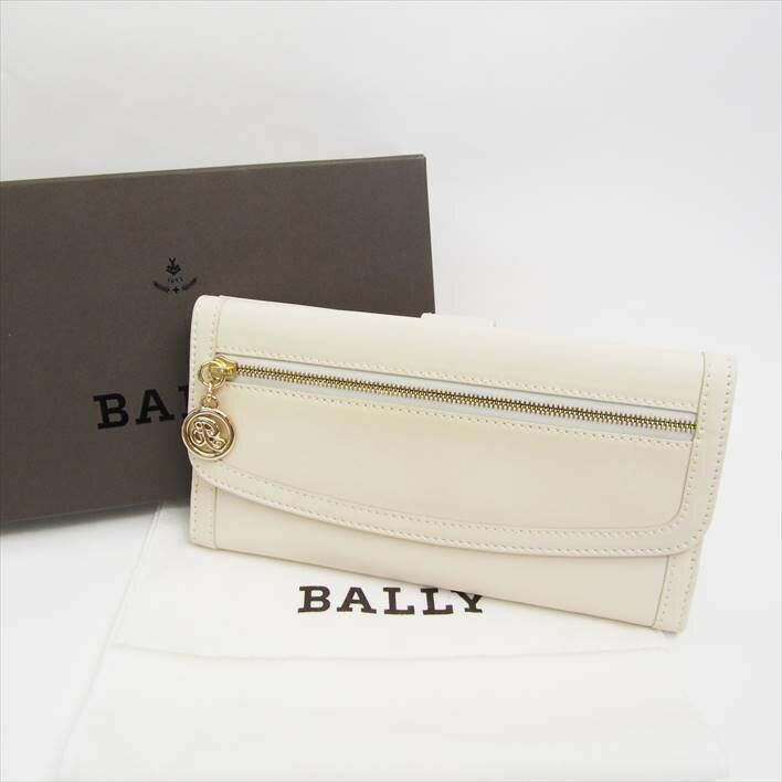 【今だけポイント5倍】BALLYバリーWホックかぶせ長財布【中古】