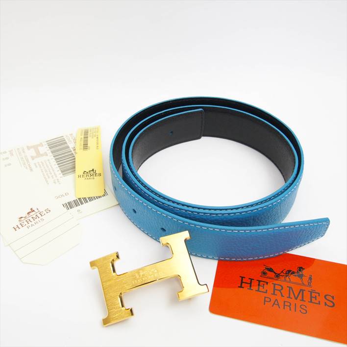 【今だけポイント5倍】HERMESエルメスリバーシブルベルトブラック×ブルー【中古】