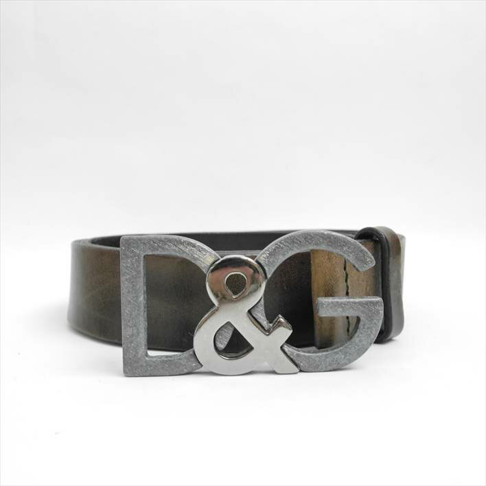 DOLCE&GABBANAドルチェ&ガッバーナブランドロゴバックルベルト【中古】