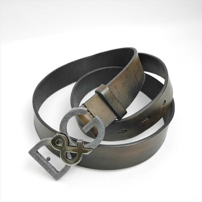 DOLCE&GABBANAドルチェ&ガッバーナブランドロゴバックルベルト【中古】